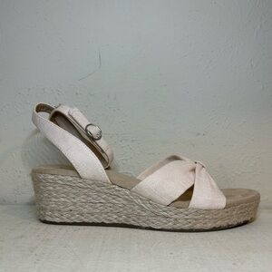 Kim Rogers Light Pink Wedge Sandals
